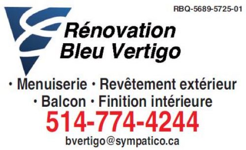 Rénovation Bleu Vertigo à Laval